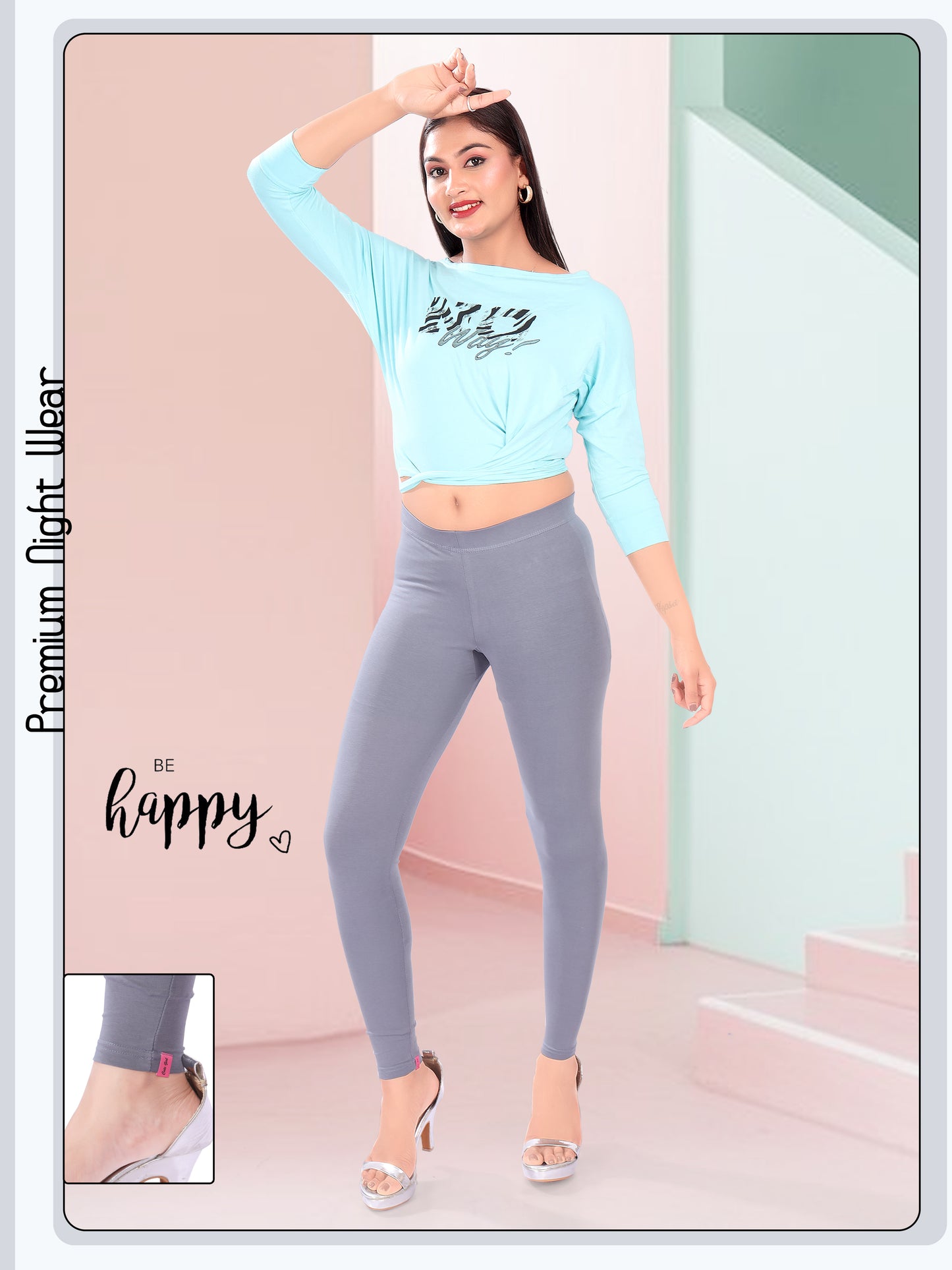 CUTEFABS ANKLE LEGGINGS STEEL GRAY