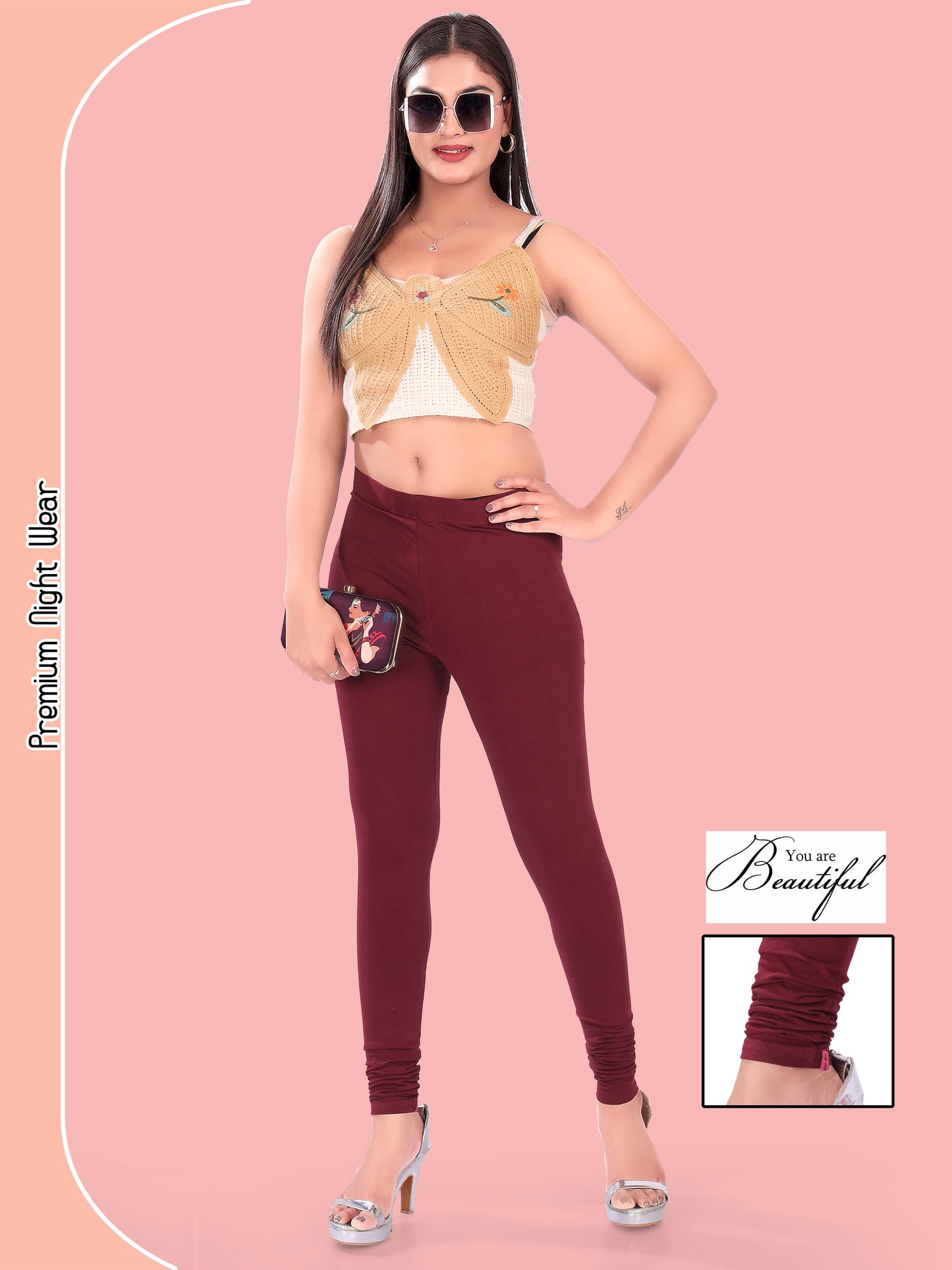 CUTEFABS FULL LENGTH DARK MAROON