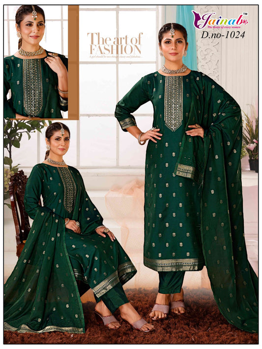 Sophisticated Green Embroidered Kurta Set